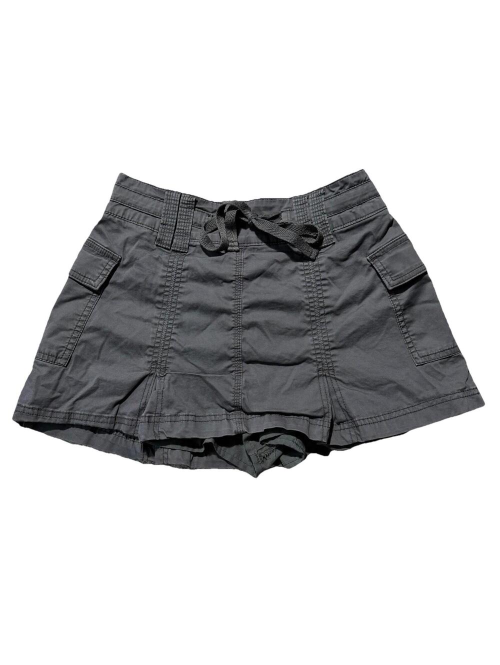 Hollister Cargo Mini Skort Gray Cotton Utility Gorpcore Grunge Preppy Size Small